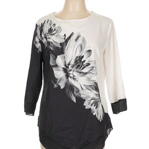 Gorgeous Black and White Floral Women's Top